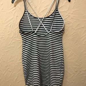 Strappy Striped Bodycon Dress